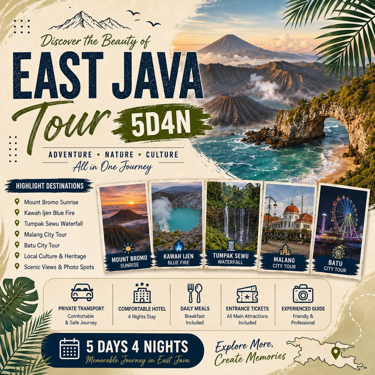 East Java Tours 5D4N (Option 1)