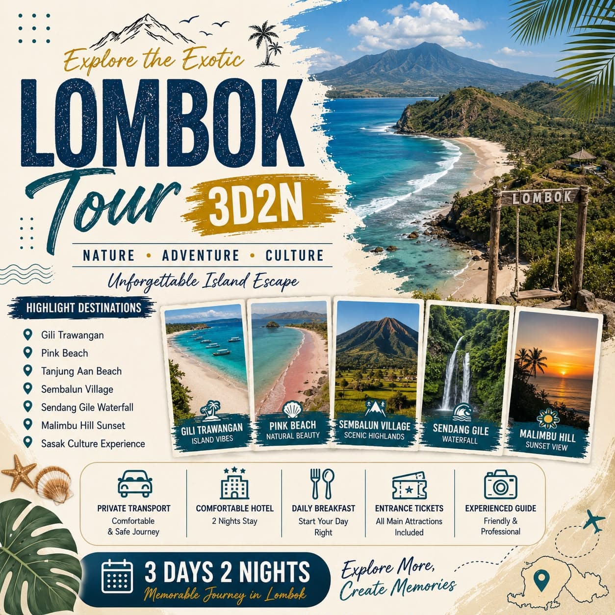 Lombok Tours 3D2N