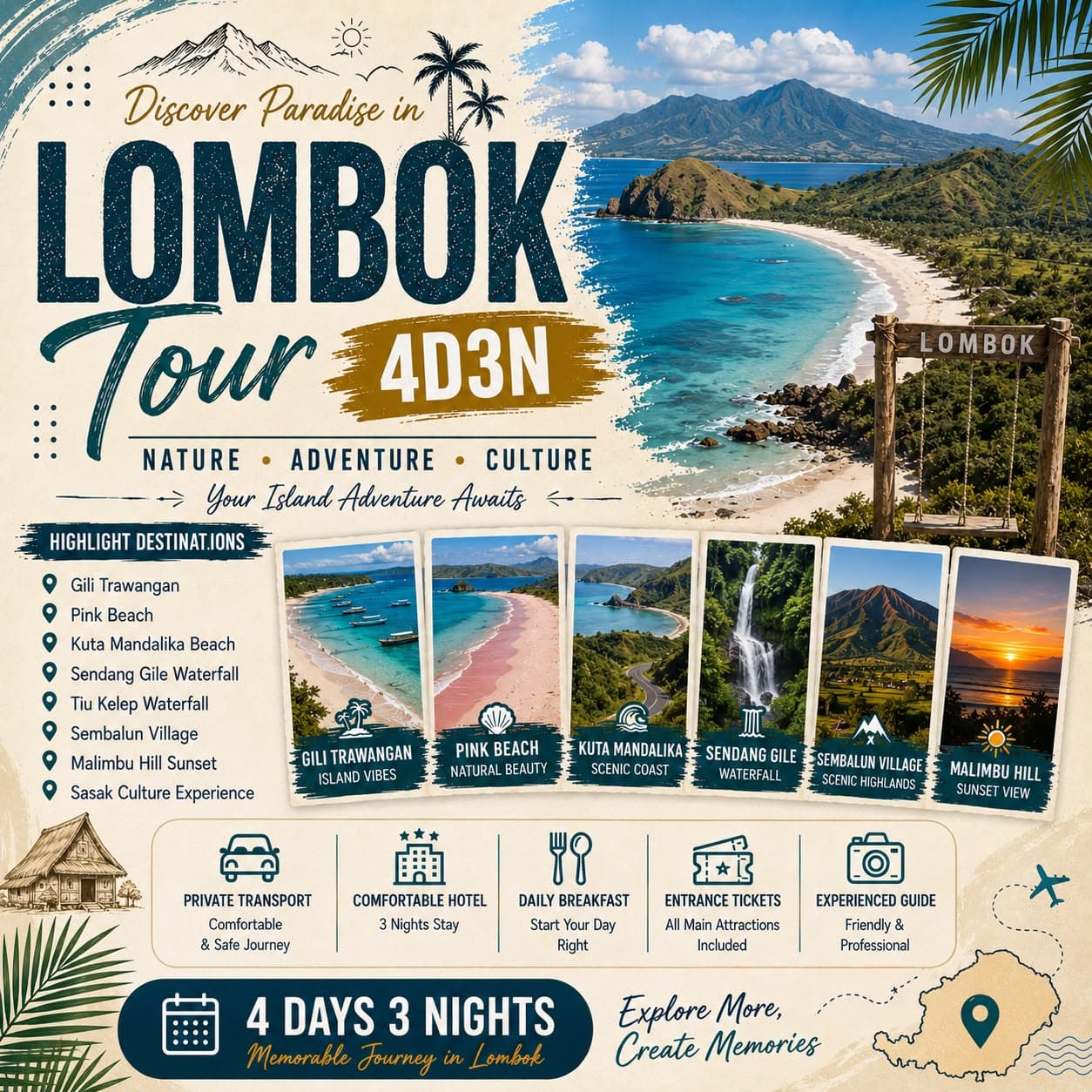 Lombok Tours 4D3N